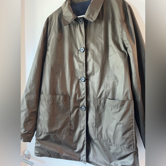 Jigsaw Women Classic Windbreaker Jacket Reversible Blue and Green colors sz M - Picture 9 of 12